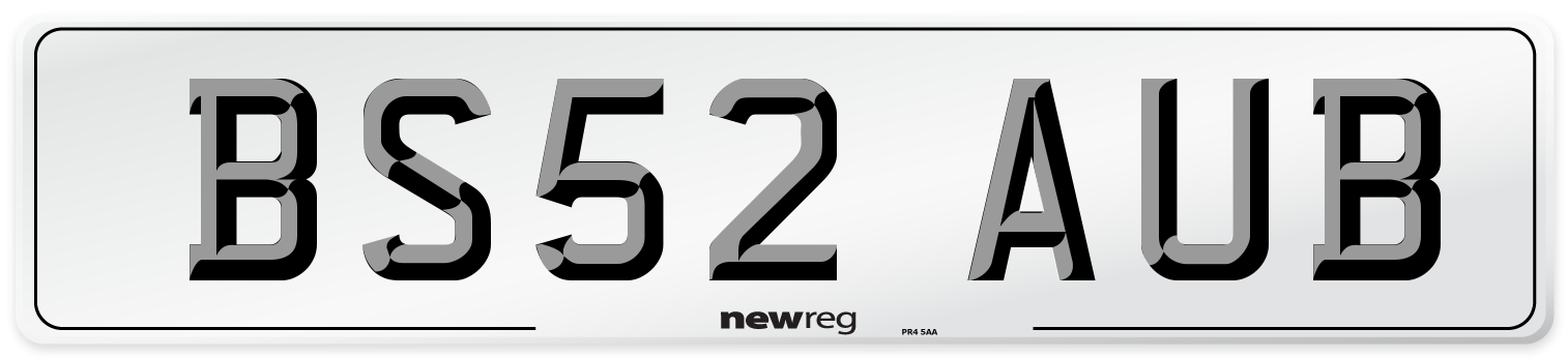 BS52 AUB Number Plate from New Reg